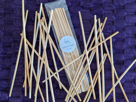Karmic Straws - Natural Wheat Stirrers/Straws 5"